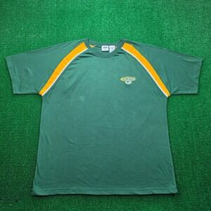 Vintage 1999 Green Bay Packers The Edge Tshirt Mens XL Green Raglan NFL Fan Tee